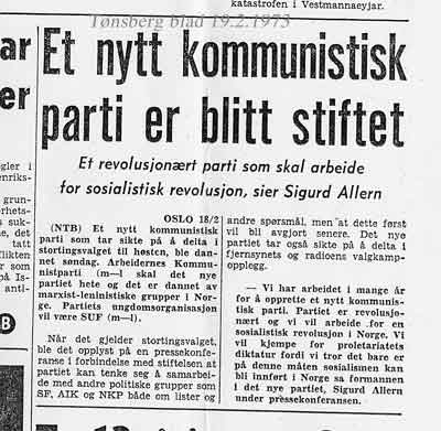 Avisklipp: AKP stiftet