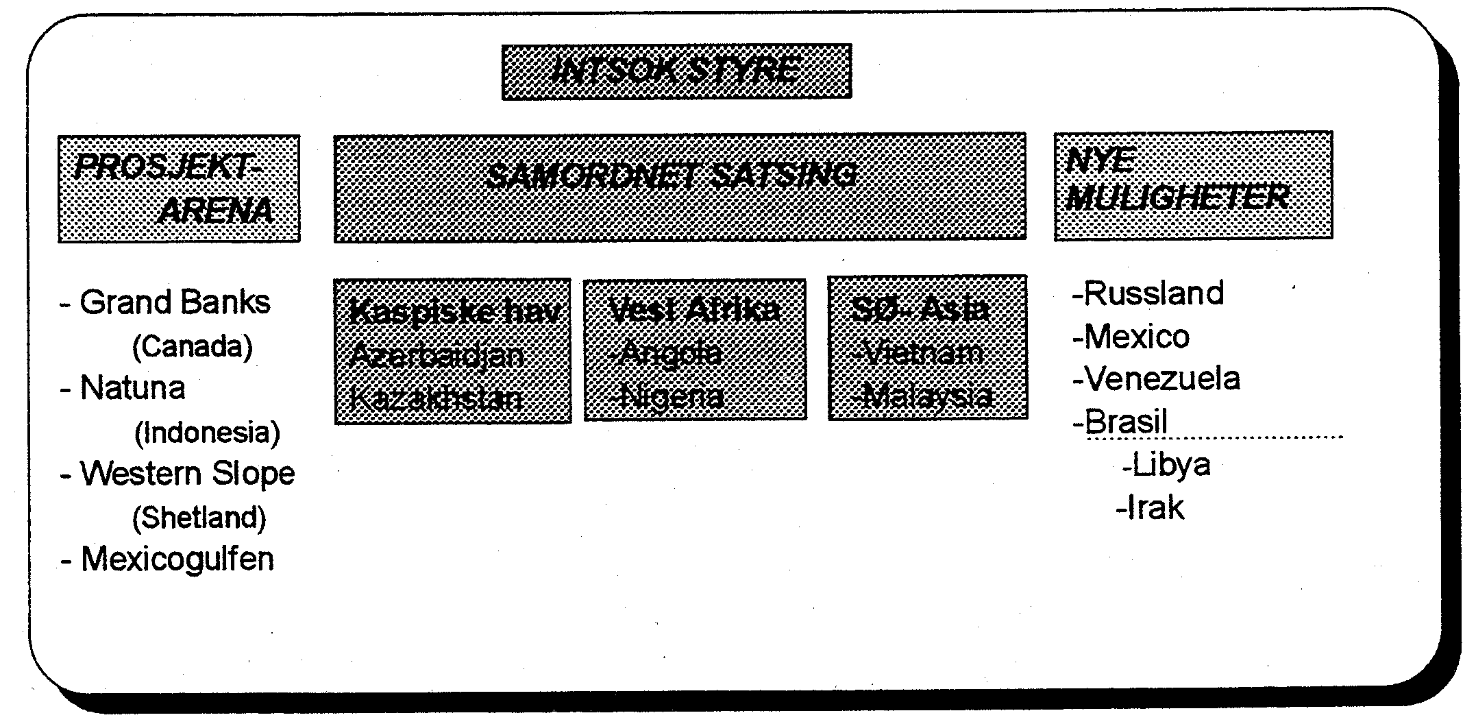 Figur 1.6: Hovedgrupper for satsingen.