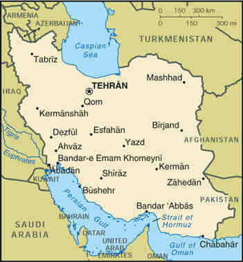 Kart over Iran