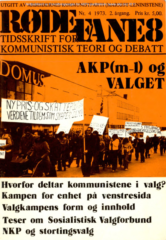 Forside Røde Fane nr 4, 1973