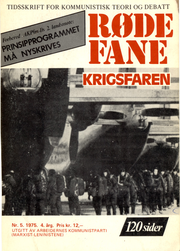 Forside Røde Fane nr 5, 1975