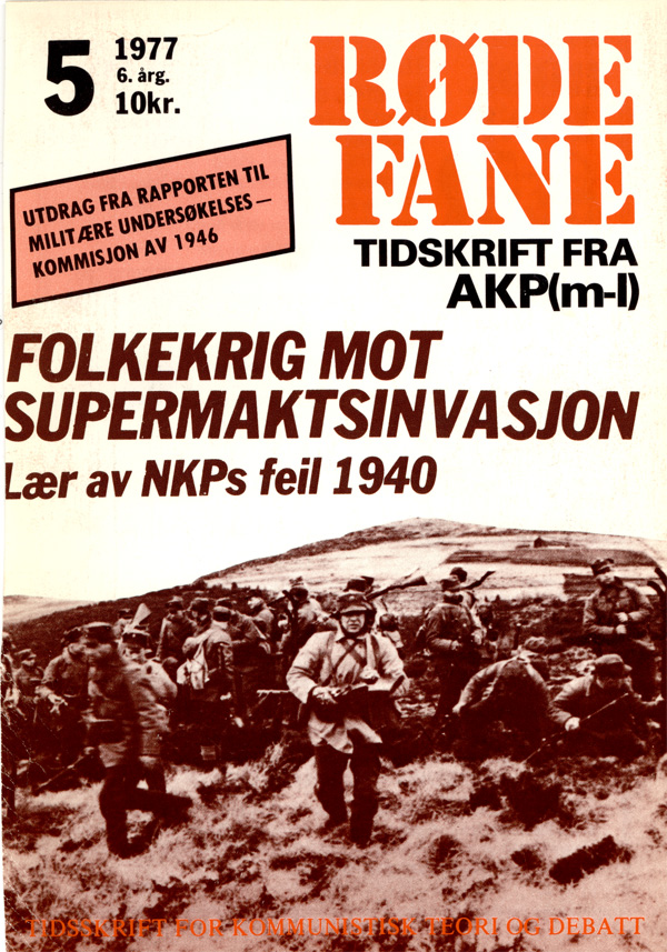 Forside Røde Fane nr 5, 1977