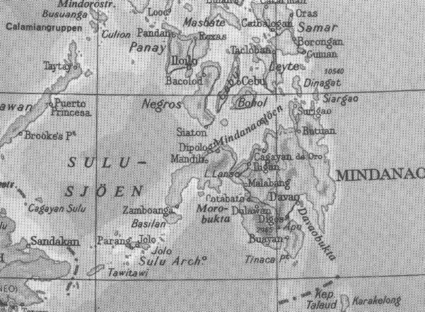 Kart over Mindanao