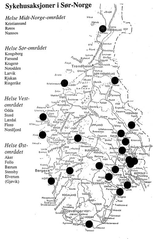 Sjukehusaksjoner i Sør-Norge