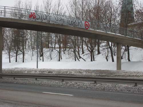 Banner: Stopp USAs terror