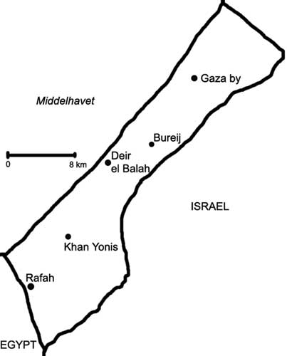 Kart over Gaza